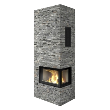 Kominek akumulacyjny Nordpeis DAVOS A High Kamień z 2 stron z wkładem N-29 left lub right